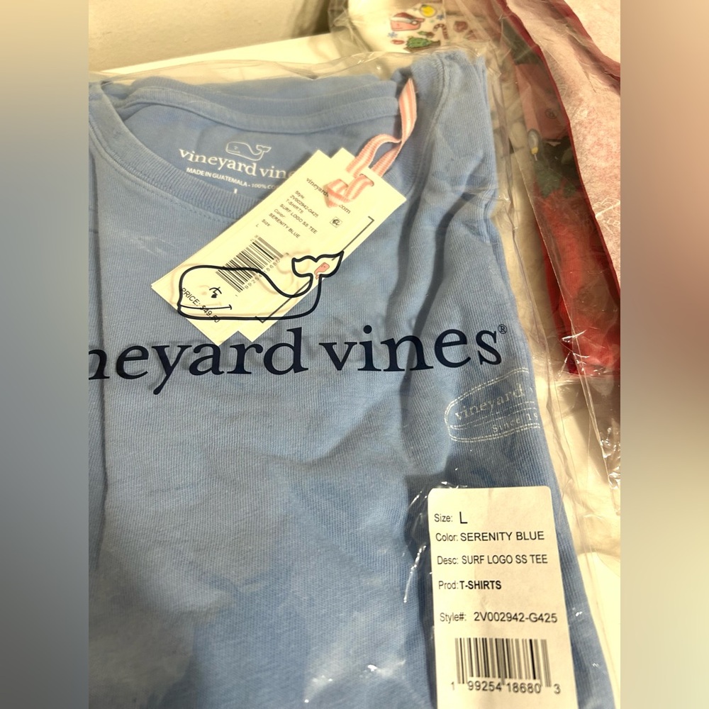NWT Women’s‎ Vineyard Vines Drift Dye Surf Logo Short Sleeve, large - Picture 2 of 7